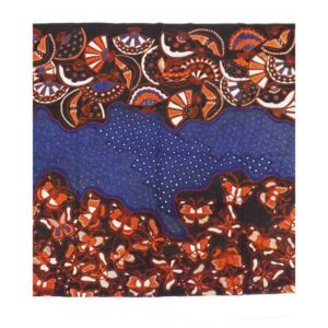 Hand-drawn Batik with Fan and Butterfly motif