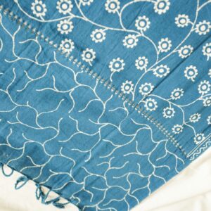 Natural Dyed Scarf with Contemporary motif