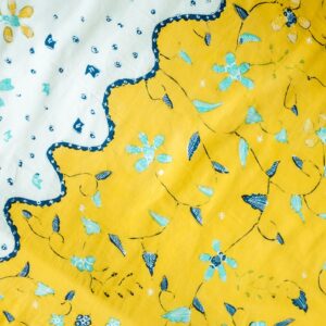 Hand-drawn Batik Cirebon with Tumpal Sulur Flower motif